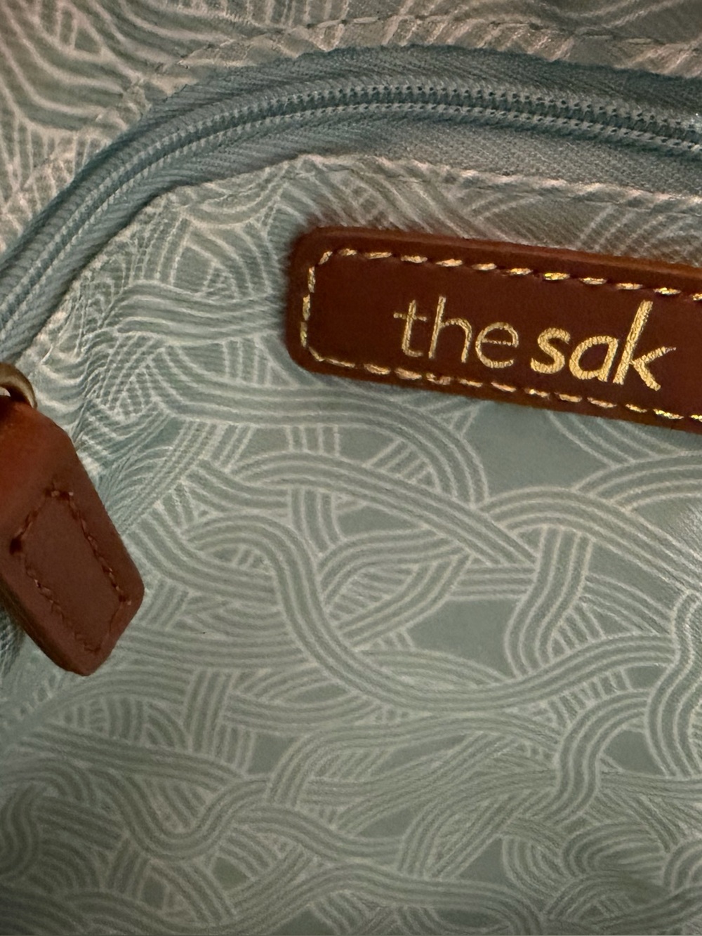 The SAK Brown Floral Embossed Leather Crossbody Bag - Picture 5 of 11
